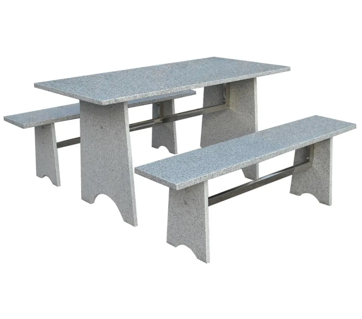 Dehner Gartenmöbel-Set aus Granit, 3-teilig