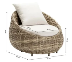 Dehner Geflechtsessel Tulum, ca. B95/H76/T97 cm