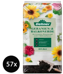 Dehner Geranien- & Balkonerde, 57 x 40 Liter