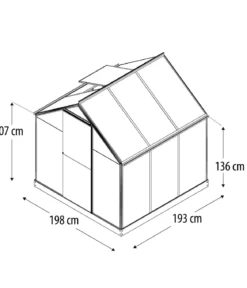 Dehner Gewächshaus Urbania 3800, inkl. Fundament