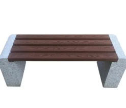 Dehner Granit-Gartenbank, ca. B120/H45/T35 cm, grau/braun