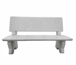 Dehner Granit-Gartenbank, grau, ca. B120/H75/T50 cm