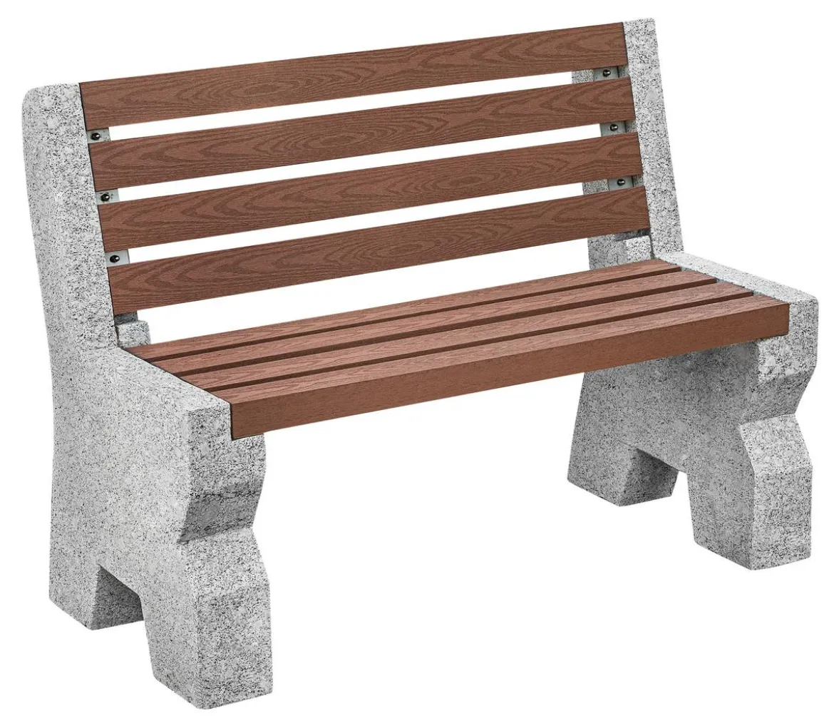 Dehner Granit-Gartenbank, 2-Sitzer, ca. B114/H75/T52 cm