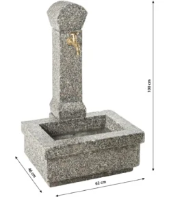 Dehner Granit-Gartenbrunnen Linz, ca. B62/H100/T46 cm