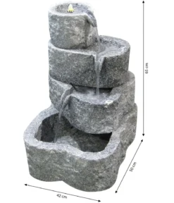 Dehner Granit-Gartenbrunnen Wasserfall, ca. H65 cm