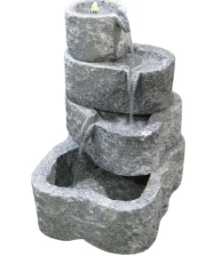 Dehner Granit-Gartenbrunnen Wasserfall, ca. H65 cm