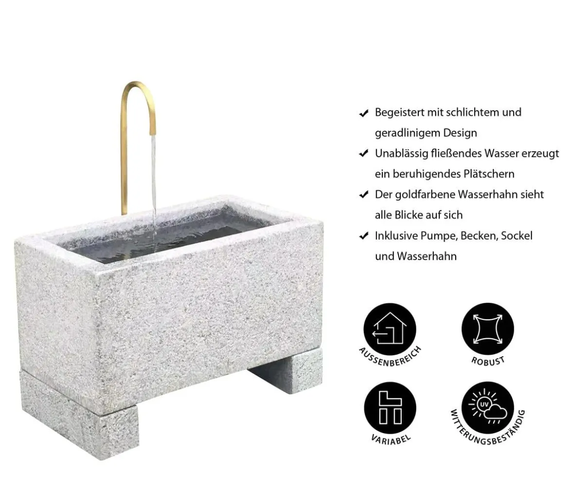 Dehner Granit-Gartenbrunnen Salzburg, ca. B60/H72/T35 cm