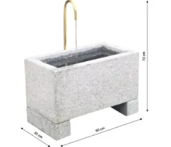 Dehner Granit-Gartenbrunnen Salzburg, ca. B60/H72/T35 cm