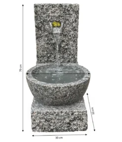 Dehner Granit-Gartenbrunnen Peel, ca. H70 cm