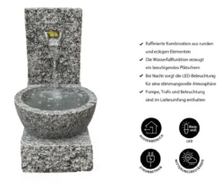 Dehner Granit-Gartenbrunnen Peel, ca. H70 cm