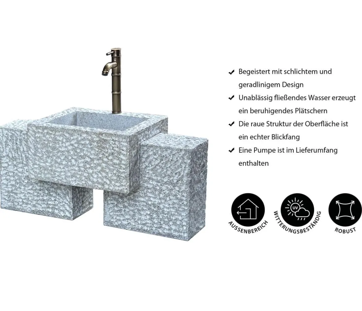 Dehner Granit-Gartenbrunnen Gmunden, ca. B95/H75/T45 cm