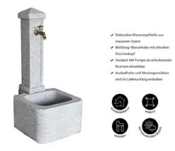 Dehner Granit-Gartenbrunnen Graz, ca. H110 cm