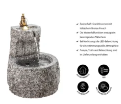 Dehner Granit-Gartenbrunnen Froschkönig, ca. Ø50/H55 cm