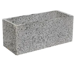Dehner Granit-Pflanztrog, rechteckig, grau