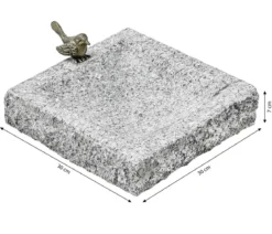 Dehner Granit-Vogeltränke, ca. B30/H7/T30 cm