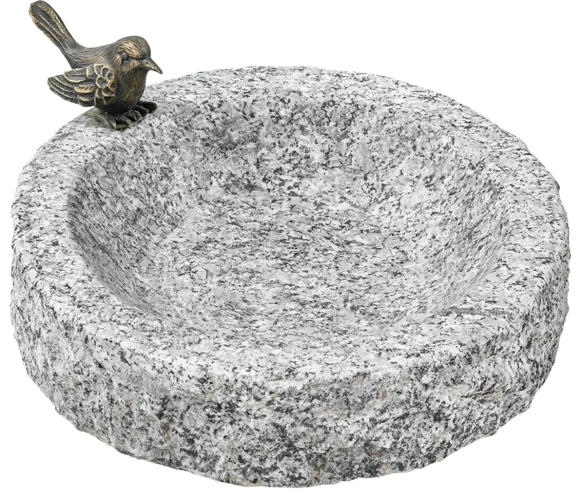 Dehner Granit-Vogeltränke, ca. Ø30/H7 cm