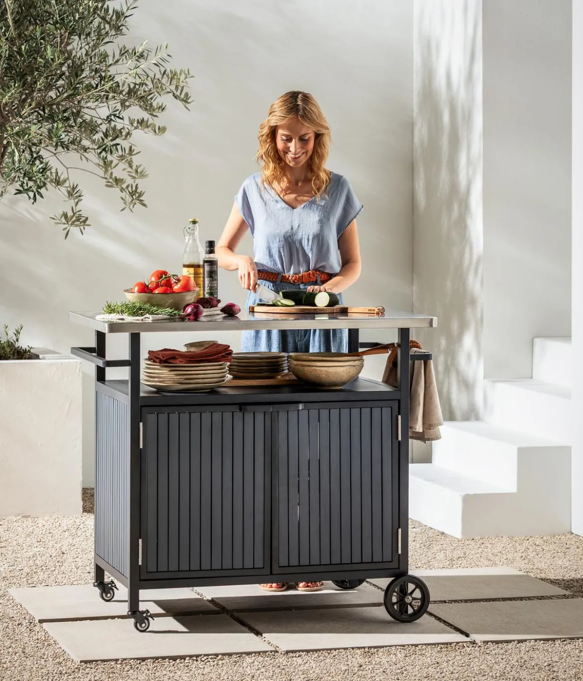 Dehner Grillwagen Alvor, ca. B107/H96/T65 cm