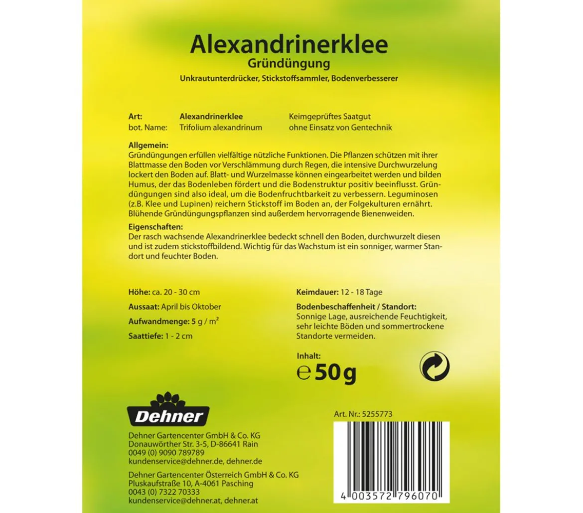 Dehner Gründüngung Alexandrinerklee, 50 g