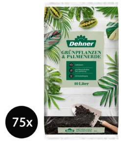 Dehner Grünpflanzen- und Palmenerde, 75 x 10 Liter