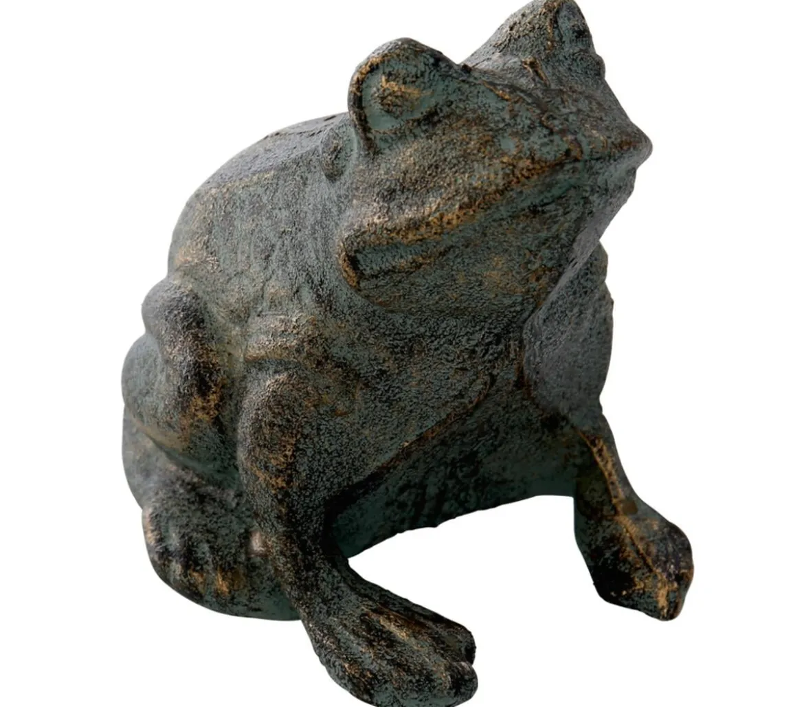 Dehner Gusseisen Frosch Antik, 11,5 x 10,5 x 12,5 cm