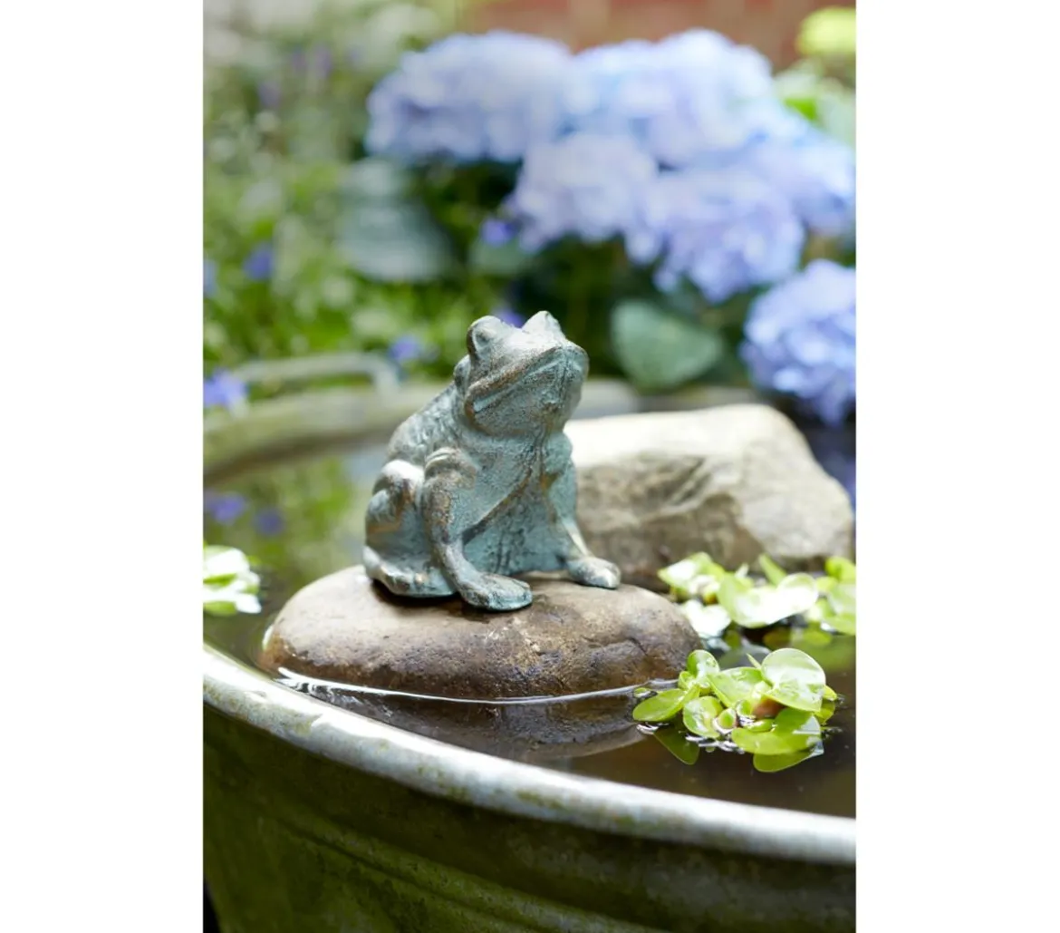 Dehner Gusseisen Frosch Antik, 11,5 x 10,5 x 12,5 cm