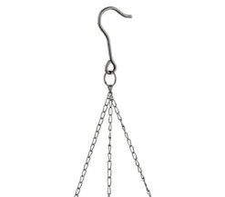 Dehner Gusseisen-Hängeampel Katalonien mit Kokoseinlage, rund, rost, ca. Ø30/H15 cm