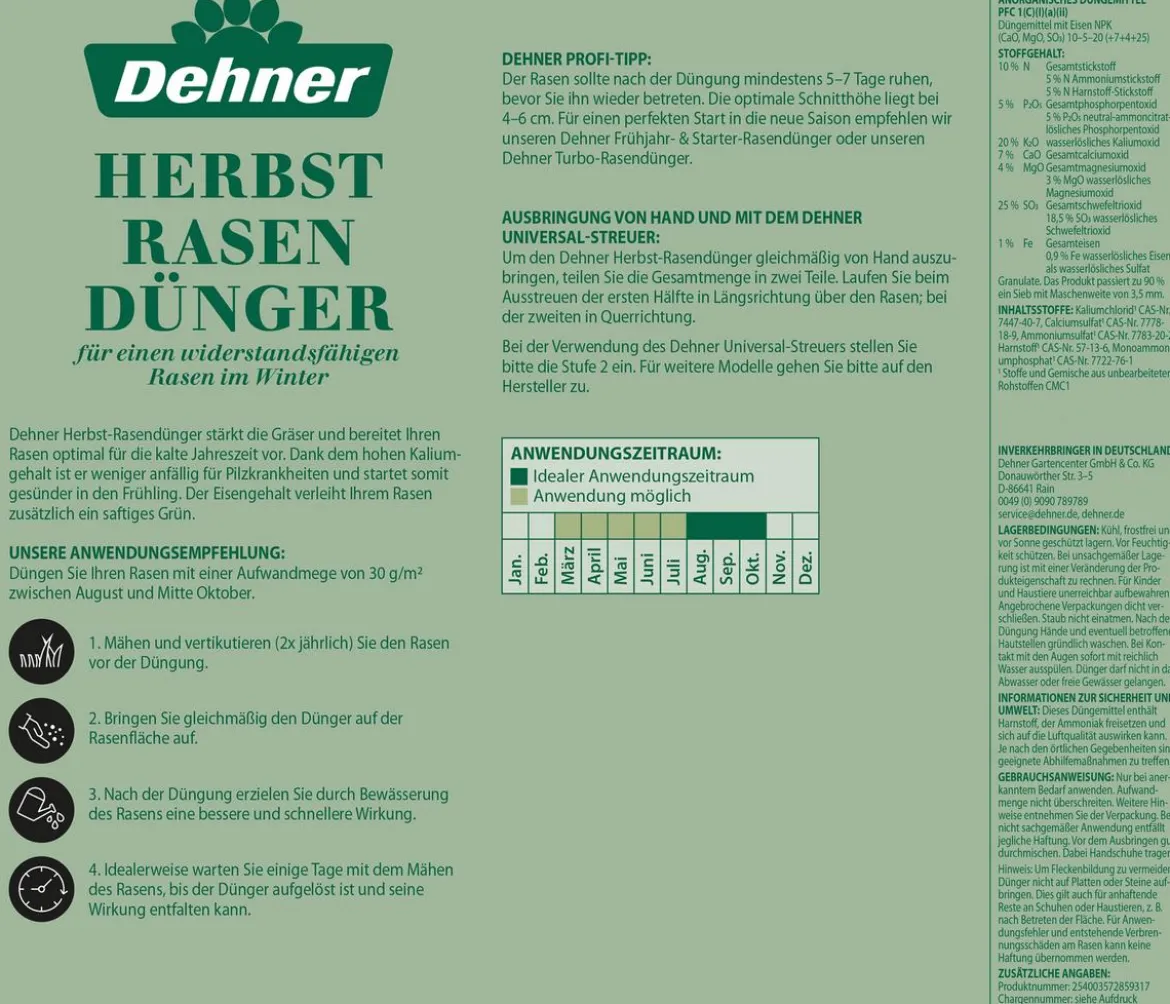 Dehner Herbst-Rasendünger