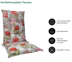 Dehner Hochlehnerauflage Toscana, ca. B50/H6/T123 cm