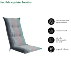 Dehner Hochlehnerauflage Trentino, ca. B50/H6/T123 cm
