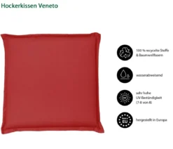 Dehner Hockerkissen Veneto, ca. B50/H6/T50 cm