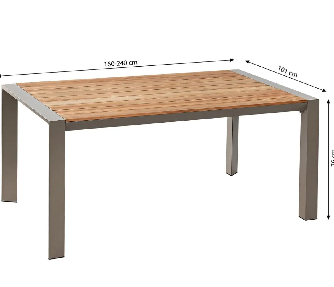 Dehner Holz-Ausziehtisch Cleveland, ca. B160-240/H76/T101 cm