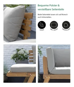 Dehner Holz-Sofa Macao