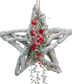 Dehner Holzstern X-Mas, ca. Ø38 cm