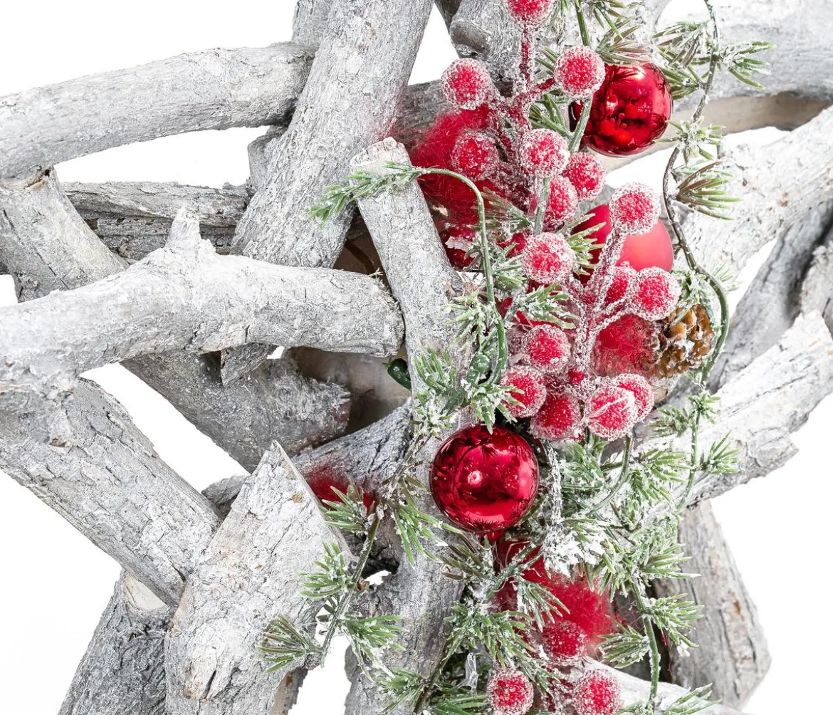 Dehner Holzstern X-Mas, ca. Ø38 cm