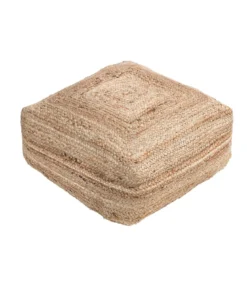 Dehner Jute-Pouf Lotta, ca. B50/H20/T50 cm