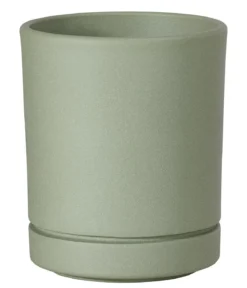 Dehner Keramik-Übertopf Bert, konisch, grün, ca. Ø12,7 cm
