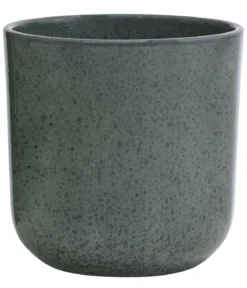 Dehner Keramik-Übertopf Brandon, rund, grün, ca. Ø13 cm