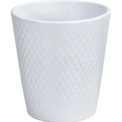 Dehner Keramik-Übertopf Cleo, konisch, weiß, ca. Ø13 cm