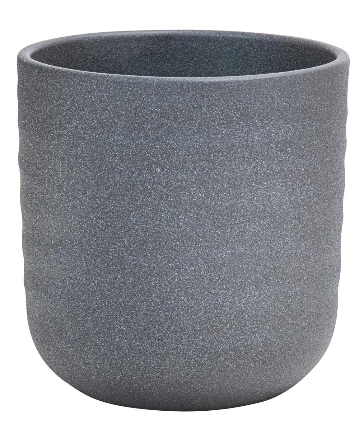 Dehner Keramik-Übertopf Heiko, dunkelgrau, ca. Ø13 cm