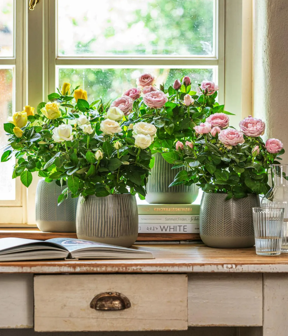 Dehner Keramik-Übertopf Ida, bauchig