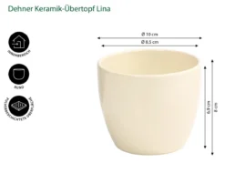 Dehner Keramik-Übertopf Lina, rund