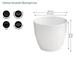 Dehner Keramik-Übertopf Lina, rund