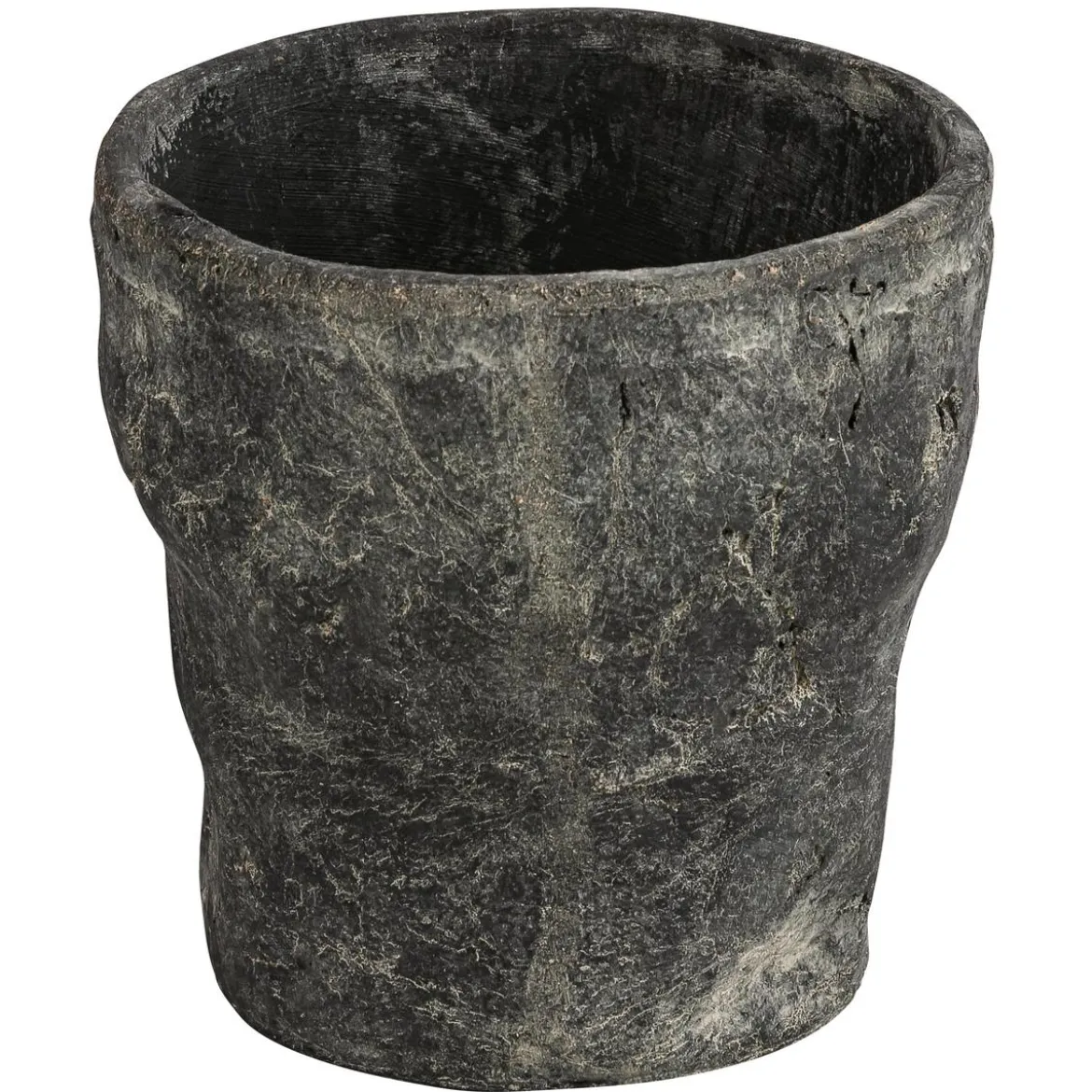 Dehner Keramik-Übertopf Nature Earth, konisch, grau, ca. Ø13 cm