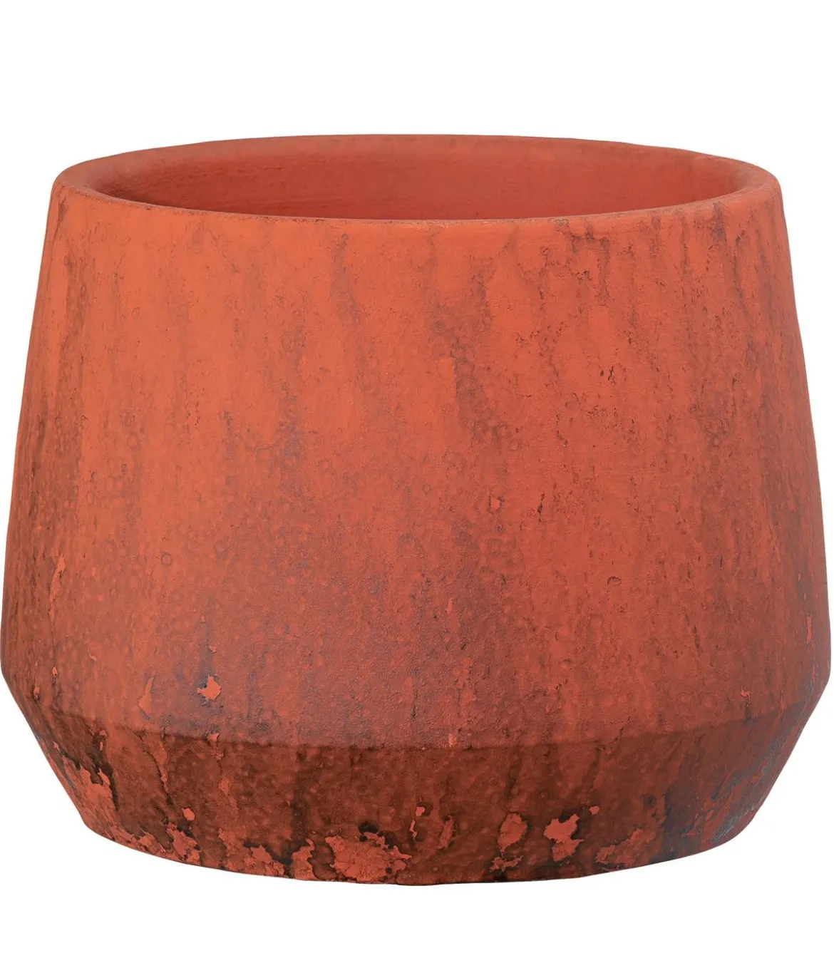 Dehner Keramik-Übertopf Vulcano, bauchig, rot