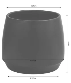 Dehner Keramik-Übertopf Wido, bauchig, ca. Ø15 cm