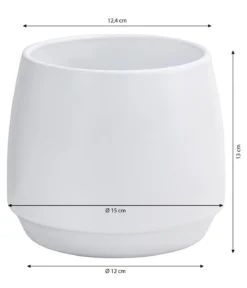 Dehner Keramik-Übertopf Wido, bauchig, ca. Ø15 cm