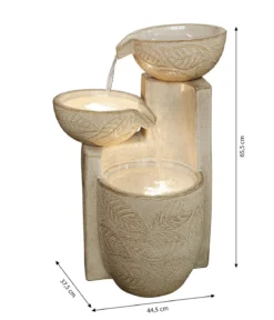 Dehner Keramik-Gartenbrunnen Casca, solarfähig, ca. H65,5 cm