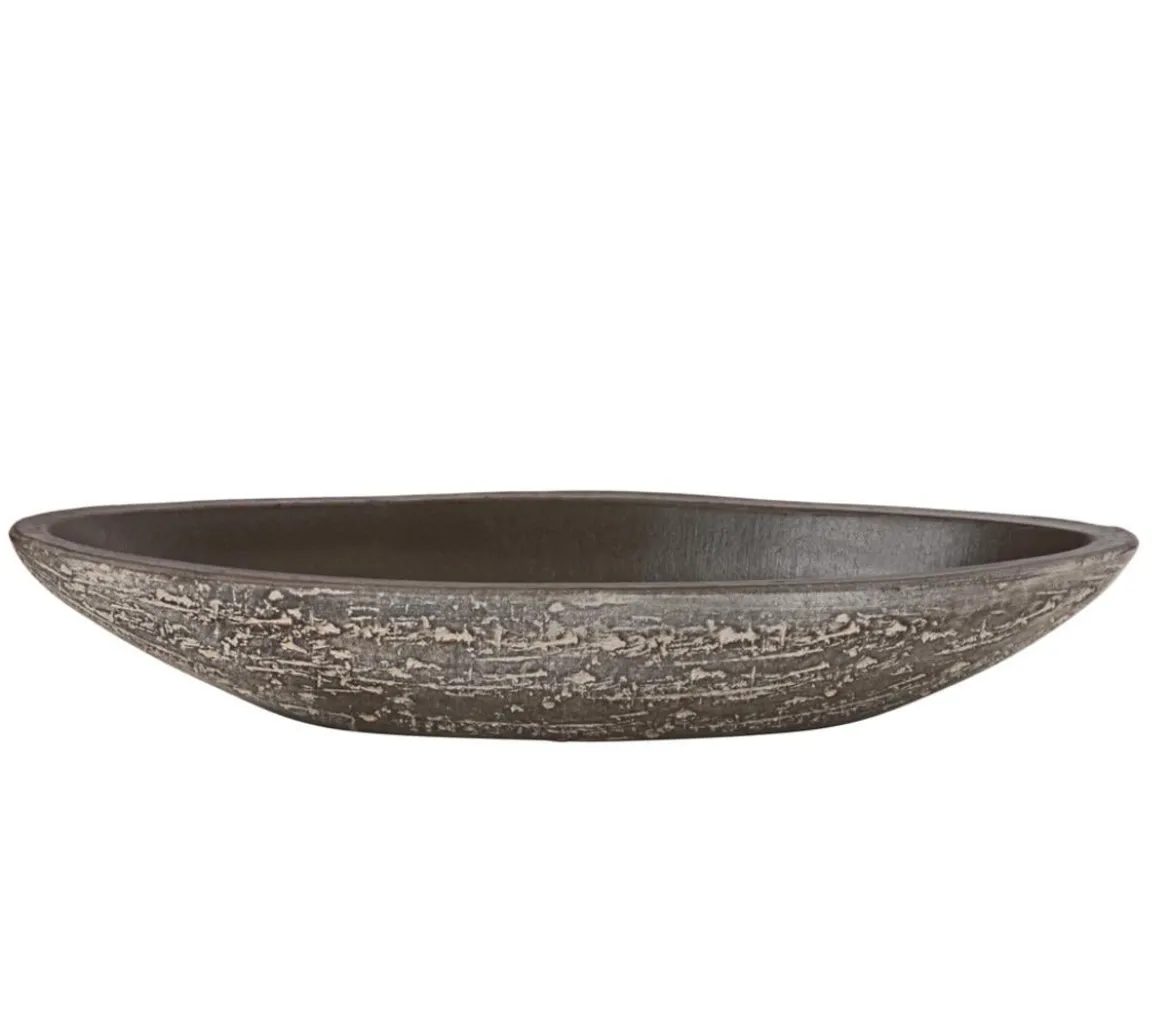 Dehner Keramik-Jardiniere Kenia, oval, braun