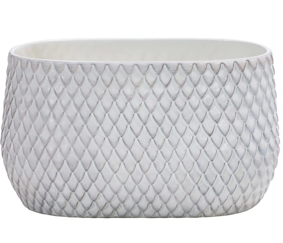 Dehner Keramik-Jardiniere Tamir, bauchig, ca. B28/H16/T16 cm