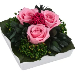 Dehner Keramik-Schale mit Longlife-Rose Zina, ca. B9,5/H6 cm